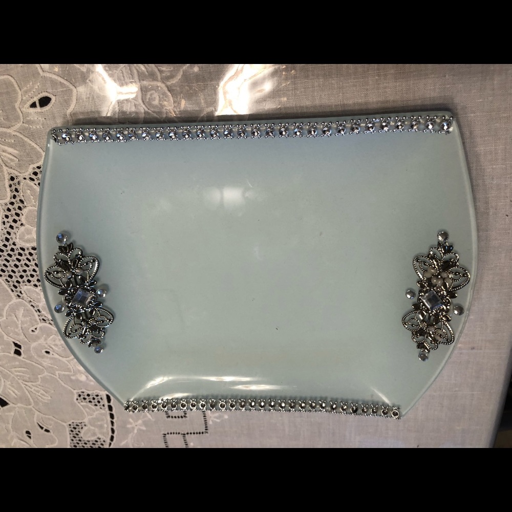 NWOT Cassiani Signature Glass Tray